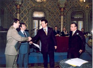 Constitution of the Portuguese-speaking Dental Association with the president of the Brazilian Dental Association, Miguel Nobre (January 2003)