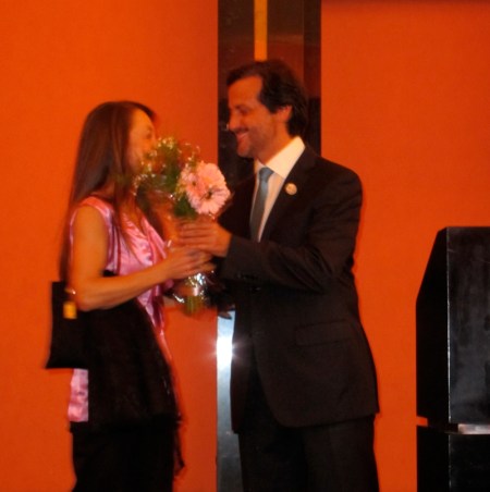 Japan Night. Proposing a toast due to my wife's birthday