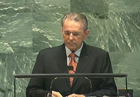 Jacques Rogge, president of the International Olympic Committee (IOC)