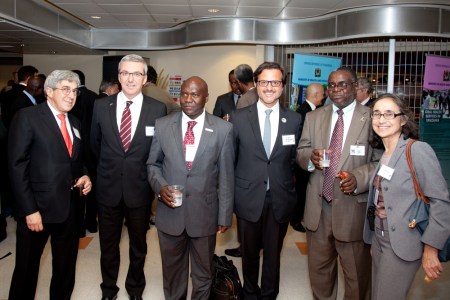 Stanley M. Bergman (chairman of the Board and Chief Executive Officer for Henry Schein, Inc.), Jean-Luc Eiselé, me, Marian Bergman (director of healthcare projects for Miracle Corners of the World) and Tanzanian officers