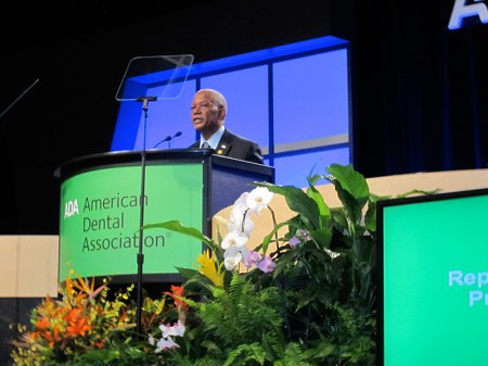 Ray Gist adressing the House of Delegates.