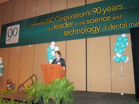 A toast at the GC 90th birthday party.