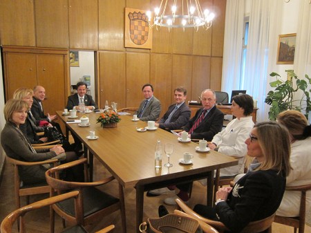 Meeting with the dean of the University of Zagreb School of Dental Medicine and with head of the departments