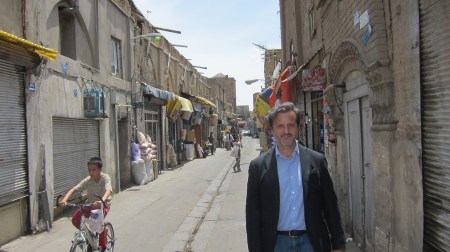 On the narrow streets of Tehran south.