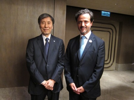 With Mitsuo Okubo, president of the Japan Dental Association.