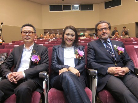 Next to Anne L. V. Camus, president of Manila Dental Chapter of Philippines Dental Association.