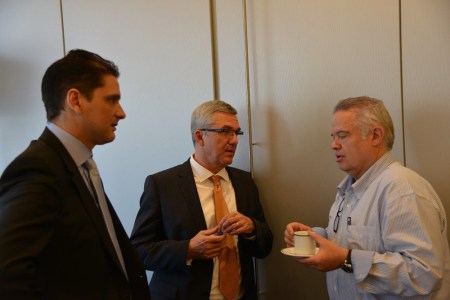 Emmanuel Chevron (associate director for Business Development & Corporate Relations), Jean-Luc Eiselé (FDI executive director) and Jaime Edelson (FDI councillor).