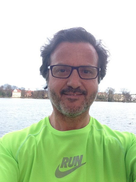 At the Jungfernsee lake. I can not miss the opportunity to try to keep in shape...