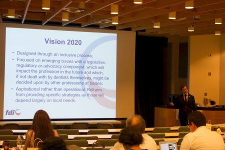 The theme of my address was "Vision 2020 – Shaping the future of oral health".